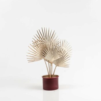 Plante en métal dorée