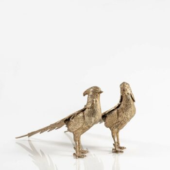 Couple de faisans en bronze