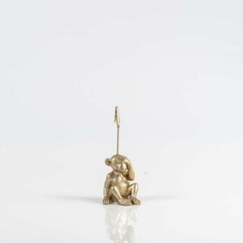 Singe porte photo yeux cachés