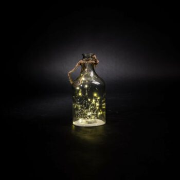 Pot en verre "Love" lumineux