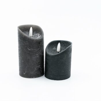 2 bougies led noires