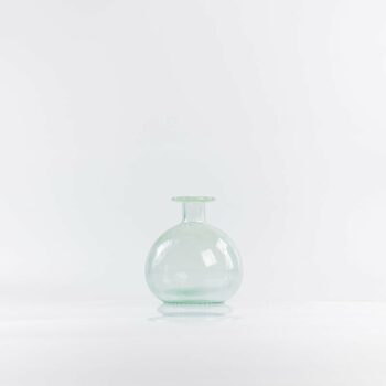 Fiole vert clair ronde