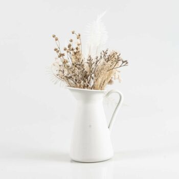 Cruche à lait en zinc blanche S