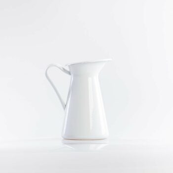 Cruche à lait en zinc blanche M