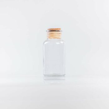 Pot bouteille avec bouchon en liège et rafia