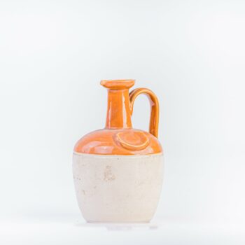 Pot en terre cuite terracota-beige