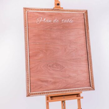 Grand cadre "Plan de table" avec ficelles et pinces