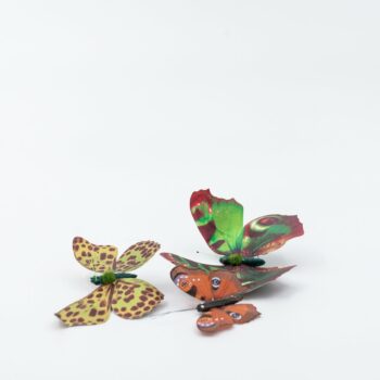 Lot de papillons multicolores en papier