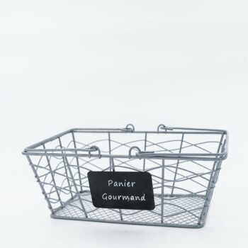 Panier métallique grillagé 'Panier Gourmand'