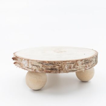 Plateau rondin sur boules en bois