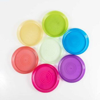Assiette en plastique colorée (aléatoire)