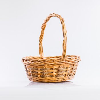 Panier en osier rond