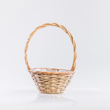 Panier en osier intérieur plastifié avec arceau