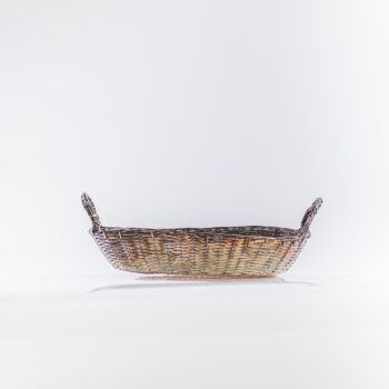 Panier en métal argenté