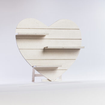 Présentoir coeur blanc
