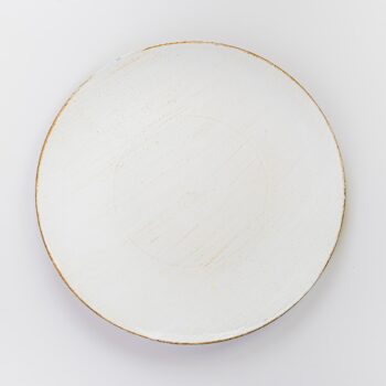 Grande assiette/plateau plastique crème