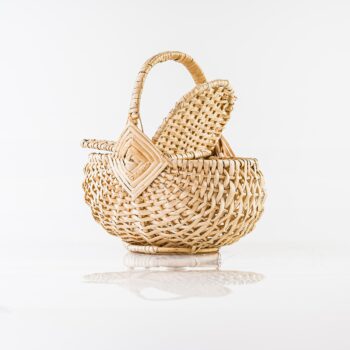 Panier en osier avec couvercle