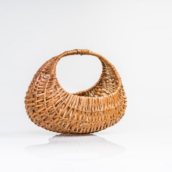 Panier brun "lune" avec anse