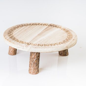 Présentoir en bois rond