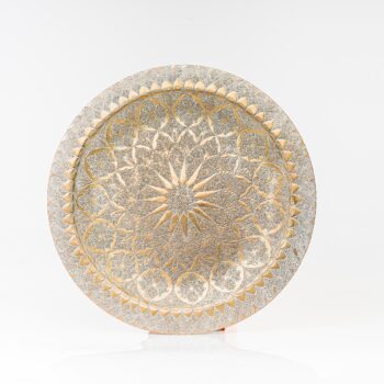 Grand plateau oriental bronze doré