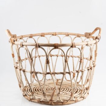 Panier rond en rotin