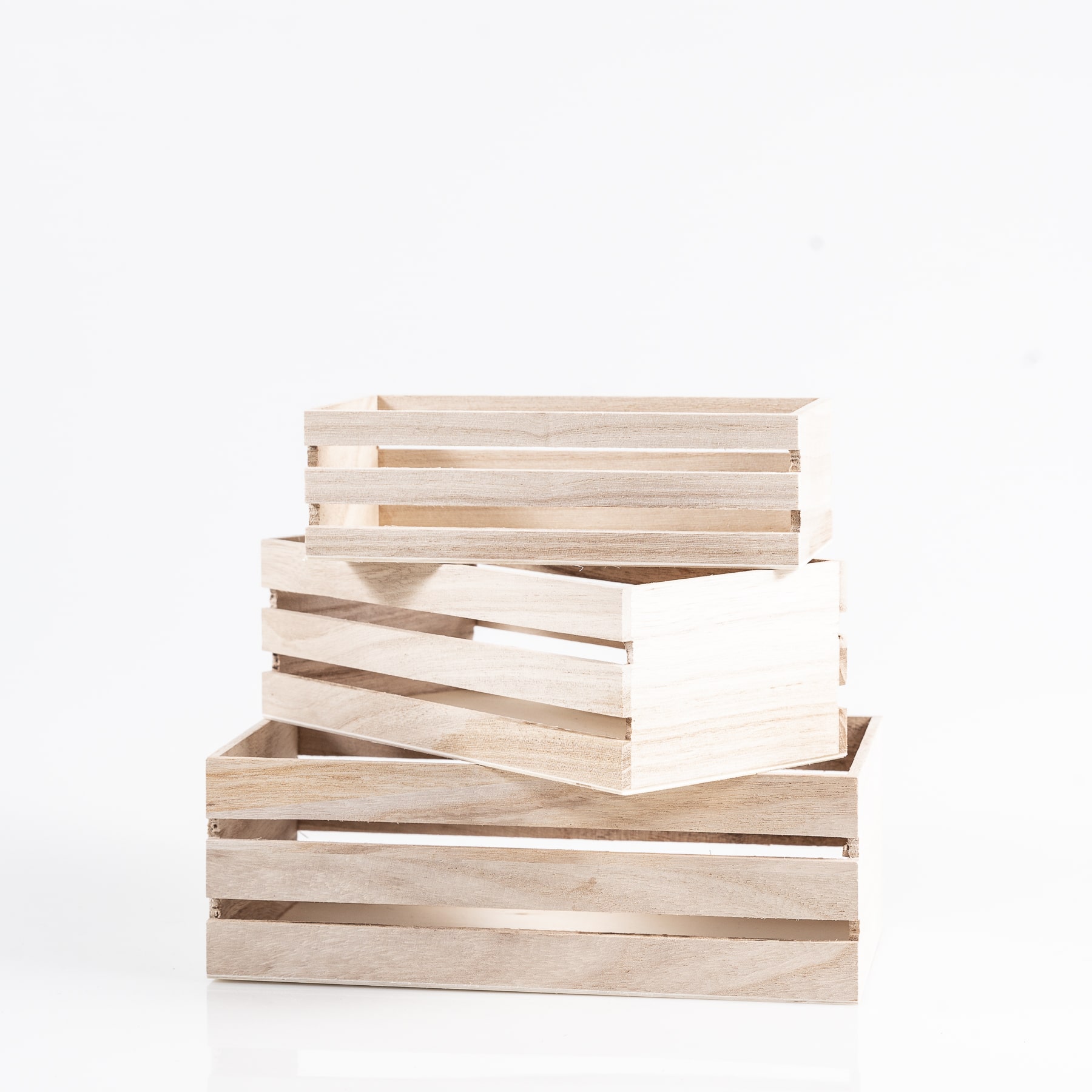 Trio petites boites en bois