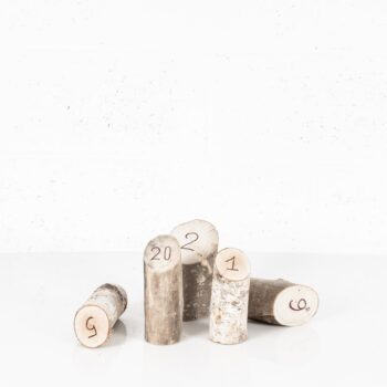 Numéro de table rondin