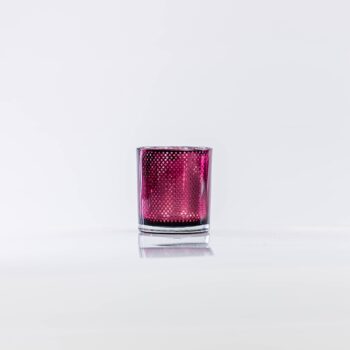 Photophore à pois roses