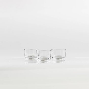 Trio de photophores en verre