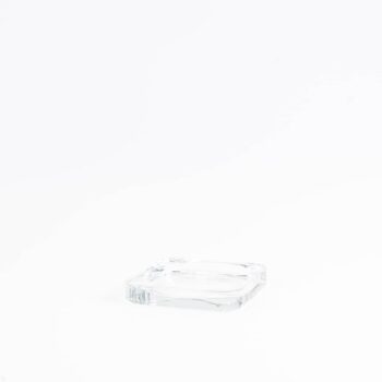 Support à bougie carré en verre