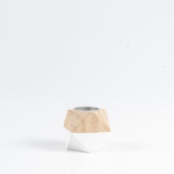 Bougeoir géométrique en bois