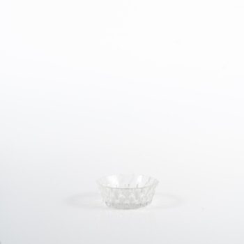 Petit photophore en verre biseauté