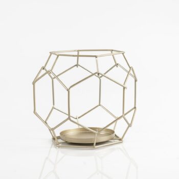 Bougeoir géométrique doré