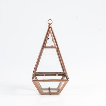 Photophore pyramidal métal or rose