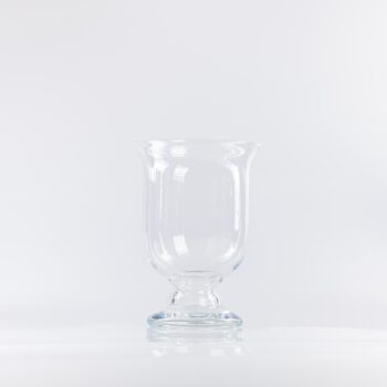 Grand bonbonnière épaisse sur pied ouverture évasée