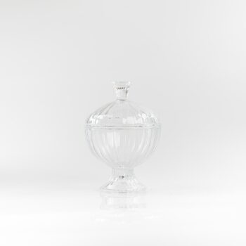 Bonbonnière sur pied avec couvercle arrondi