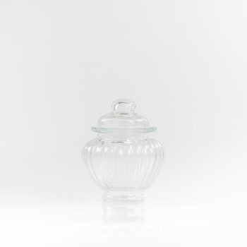 Petite bonbonnière arrondie avec couvercle