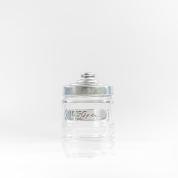 Bonbonnière cylindrique couvercle métallique