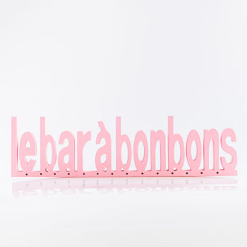 "Le bar à bonbons" en bois rose