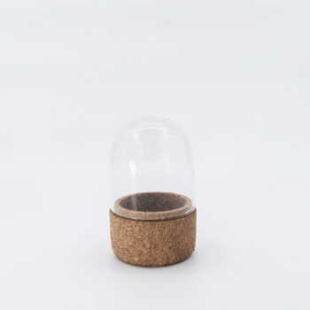 Petite cloche en verre - base liège