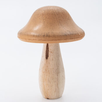 Champignon en bois brun clair