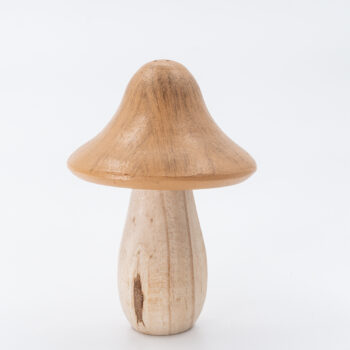 Champignon en bois brun clair