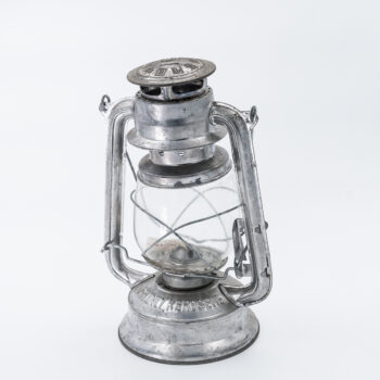 Lanterne de mineur argentée