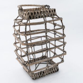 Lanterne en bambou carrée avec anse