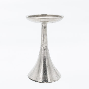 Bougeoir sur pied argenté