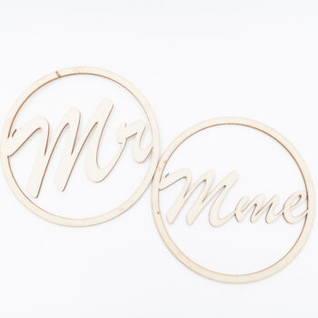 Ronds "mr" et "Mme" en bois