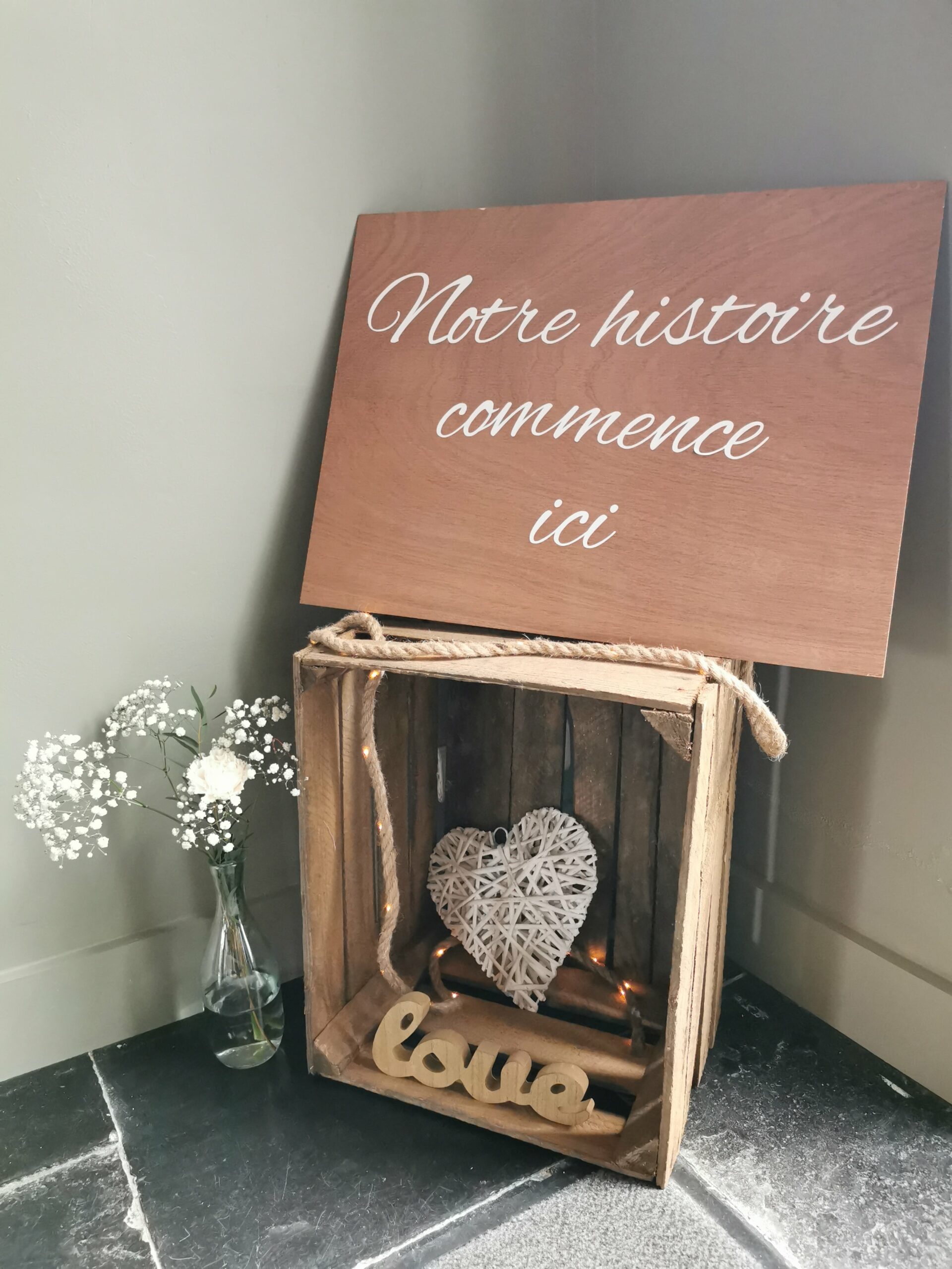 Panneau de cérémonie "notre histoire commence ici" – Image 2