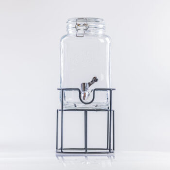 Jarre à jus 3,6 l sur support métallique noir