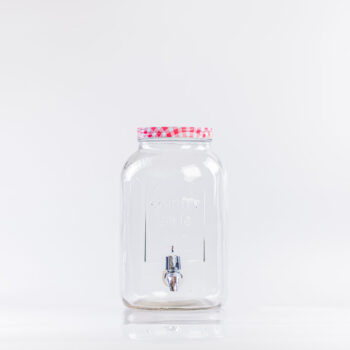 Jarre à jus 3,6 litres couvercle vichy rouge