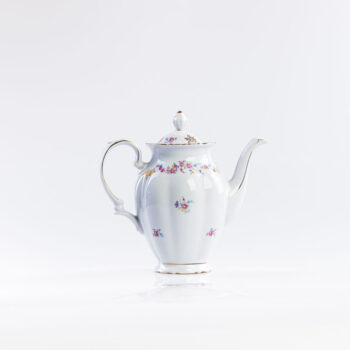 Grande théière vintage fleurie dépareillée (motifs variés)